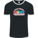 LGBT Happy Purride Funny Gay Cats Mens Ringer T-Shirt FotL Black/White