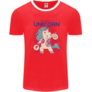 Anatomy of a Unicorn Funny Fantasy Mens Ringer T-Shirt FotL Red/White