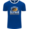 Old Man With Sticky Shoes Climbing Climber Mens Ringer T-Shirt FotL Royal Blue/White