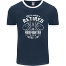 This Is What a Retired Firefighter Looks Like Mens Ringer T-Shirt FotL Navy Blue/White