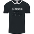 I Like as Much as Riding My Bike Cycling Mens Ringer T-Shirt FotL Black/White