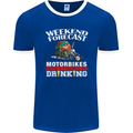 Weekend Forecast Motorbikes Mens Ringer T-Shirt FotL Royal Blue/White