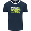 Ecology is Self-Love Climate Change Mens Ringer T-Shirt FotL Navy Blue/White