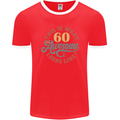 60th Birthday 60 Year Old Awesome Looks Like Mens Ringer T-Shirt FotL Red/White