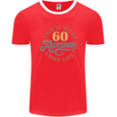 60th Birthday 60 Year Old Awesome Looks Like Mens Ringer T-Shirt FotL Red/White