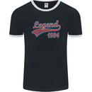 Legend Since 39th Birthday 1984 Mens Ringer T-Shirt FotL Black/White