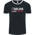 Mum of 3 Boys Funny Mother's Day Mens Ringer T-Shirt FotL Black/White