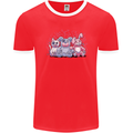 Zombie Cat Rabbit Bear Halloween Gothic Mens Ringer T-Shirt FotL Red/White