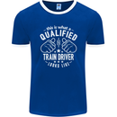 A Qualified Train Driver Looks Like Mens Ringer T-Shirt FotL Royal Blue/White