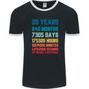 20th Birthday 20 Year Old Mens Ringer T-Shirt FotL Black/White