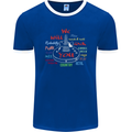 We Will Rock You Rock Country Punk Guitar Mens Ringer T-Shirt FotL Royal Blue/White