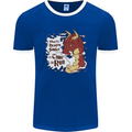 When a Dragon Smiles Fantasy RPG Mens Ringer T-Shirt FotL Royal Blue/White