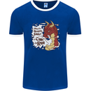 When a Dragon Smiles Fantasy RPG Mens Ringer T-Shirt FotL Royal Blue/White