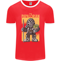 Father's Day The Papalorian Funny Papa Mens Ringer T-Shirt FotL Red/White