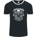 I Don't Snore I'm Driving My Lorry Driver Mens Ringer T-Shirt FotL Black/White