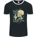 Dark Coffee Darker Soul Skull Mens Ringer T-Shirt FotL Black/White