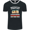 Caravan Weekend Forecast Caravanning Mens Ringer T-Shirt FotL Black/White