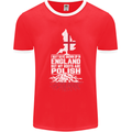 Roots In Poland Polish Polska Flag Orzel Mens Ringer T-Shirt FotL Red/White