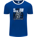 Guard Dog German Shepherd Fast Food Mens Ringer T-Shirt FotL Royal Blue/White