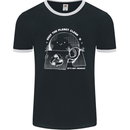 Climate Change Keep the Planet Clean Funny Mens Ringer T-Shirt FotL Black/White
