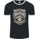 Skydiving Clouds Are Family Skydiver Mens Ringer T-Shirt FotL Black/White