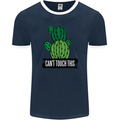 Cactus Can't Touch This Funny Gardening Mens Ringer T-Shirt FotL Navy Blue/White