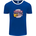 World's Okayest Guitar Player Funny Mens Ringer T-Shirt FotL Royal Blue/White