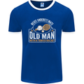 An Old Man Tennis Racket Player Mens Ringer T-Shirt FotL Royal Blue/White