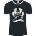 Carrousel Head Weird Man With Guns Mens Ringer T-Shirt FotL Black/White