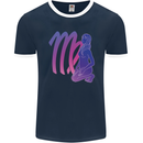 Virgo Woman Star Sign Zodiac Astrological Mens Ringer T-Shirt FotL Navy Blue/White