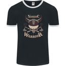 Nordic Warrior Viking Skull Mens Ringer T-Shirt FotL Black/White
