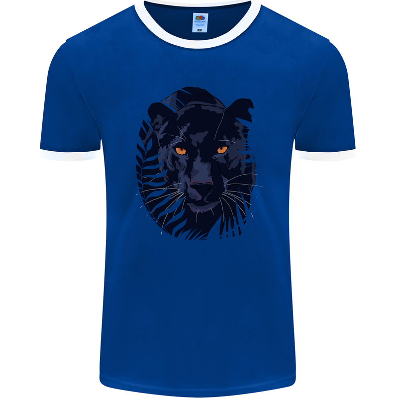 A Black Panther Mens Ringer T-Shirt FotL Royal Blue/White