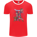 Gemini Star Sign Astrological Zodiac Mens Ringer T-Shirt Red/White