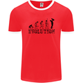 Father And Son Evolution Father's Day Dad Mens Ringer T-Shirt FotL Red/White