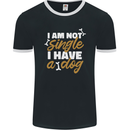 Im Not Single I Have a Dog Funny Mens Ringer T-Shirt FotL Black/White