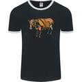 A Steampunk Bull Mens Ringer T-Shirt FotL Black/White