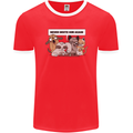 Sloth Board Games Funny Mens Ringer T-Shirt FotL Red/White