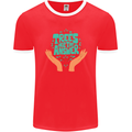 Climate Change Trees Are the Answer Mens Ringer T-Shirt FotL Red/White