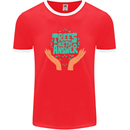 Climate Change Trees Are the Answer Mens Ringer T-Shirt FotL Red/White