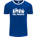 Cats Ew People Funny Mens Ringer T-Shirt FotL Royal Blue/White