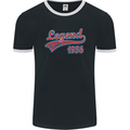 Legend Since 67th Birthday 1956 Mens Ringer T-Shirt FotL Black/White