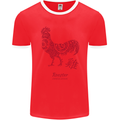 Chinese Zodiac Year of the Rooster Mens Ringer T-Shirt FotL Red/White