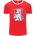 I Love Winter Anime Japanese Text Mens Ringer T-Shirt FotL Red/White