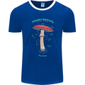 Mushroom Anatomy Magic LSD Mens Ringer T-Shirt FotL Royal Blue/White