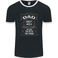 Father's Day No 1 Dad Man Myth Legend Funny Mens Ringer T-Shirt FotL Black/White