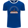 70th Birthday 70 Year Old Ageometer Funny Mens Ringer T-Shirt FotL Royal Blue/White