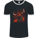 Warrior Cry Viking Valhalla Odin Norse Gods Mens Ringer T-Shirt FotL Black/White