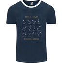 Zodiac Sign Constellations Mens Ringer T-Shirt FotL Navy Blue/White