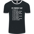 My Perfect Day Scuba Diving Diver Dive Mens Ringer T-Shirt FotL Black/White