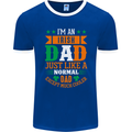 Irish Dad Funny St. Patrick's Day Father's Mens Ringer T-Shirt FotL Royal Blue/White